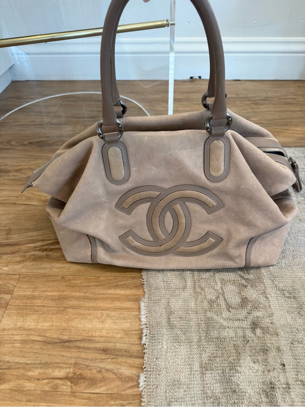 CHANEL washed calfskin tote
